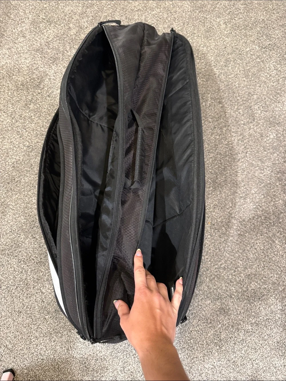 Wilson Black and White Duffel Tennis Bag